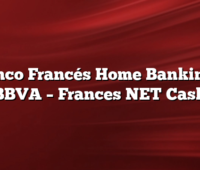 Banco Francés Home Banking –  BBVA –  Frances NET Cash