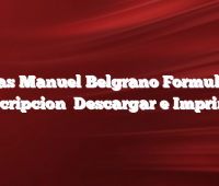 Becas Manuel Belgrano Formulario Inscripcion   Descargar e Imprimir