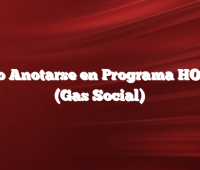 Como Anotarse en Programa HOGAR  (Gas Social)