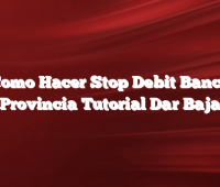 Como Hacer Stop Debit Banco Provincia Tutorial Dar Baja