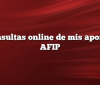 Consultas online de mis aportes AFIP