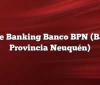 Home Banking Banco BPN (Banco Provincia Neuquén)