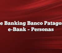 Home Banking Banco Patagonia –  e-Bank –  Personas