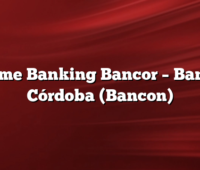 Home Banking Bancor –  Banco Córdoba (Bancon)