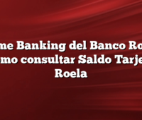 Home Banking del Banco Roela Como consultar Saldo Tarjeta Roela