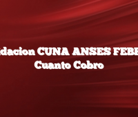 Liquidacion CUNA ANSES FEBRERO  Cuanto Cobro