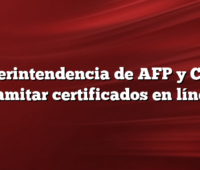 Superintendencia de AFP y Como tramitar certificados en línea
